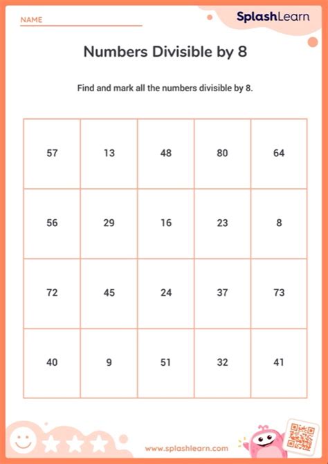 List of numbers divisible by 8 .